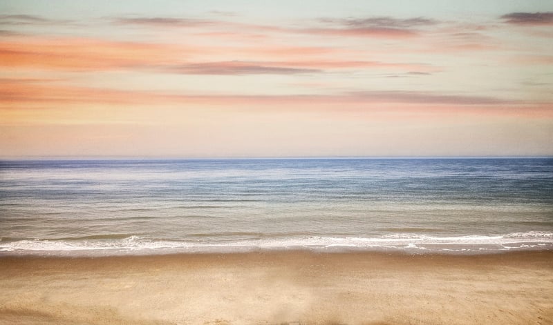 Balanced stones on horizon